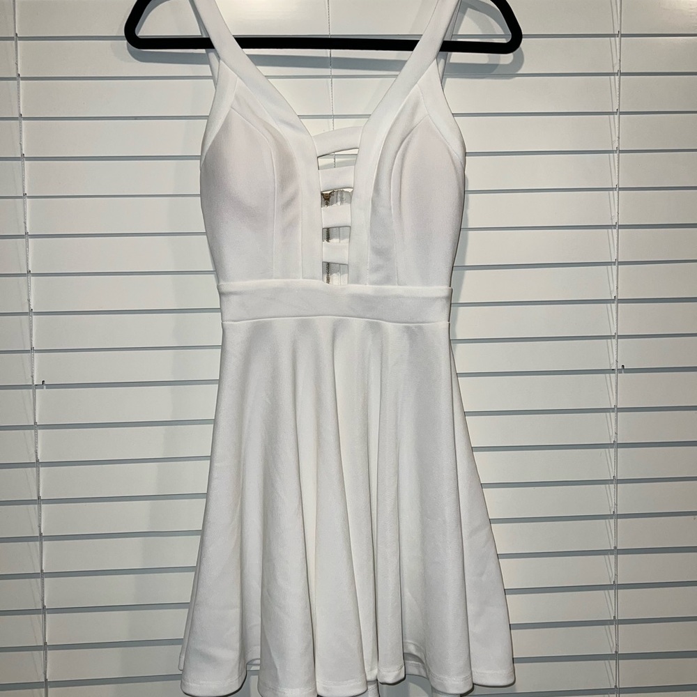 White Ribbed Dress